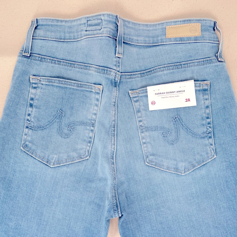 AG FARRAH SKINNY ANKLE JEANS. High rise skinny ankle. Size 28. Brand new w/tags.